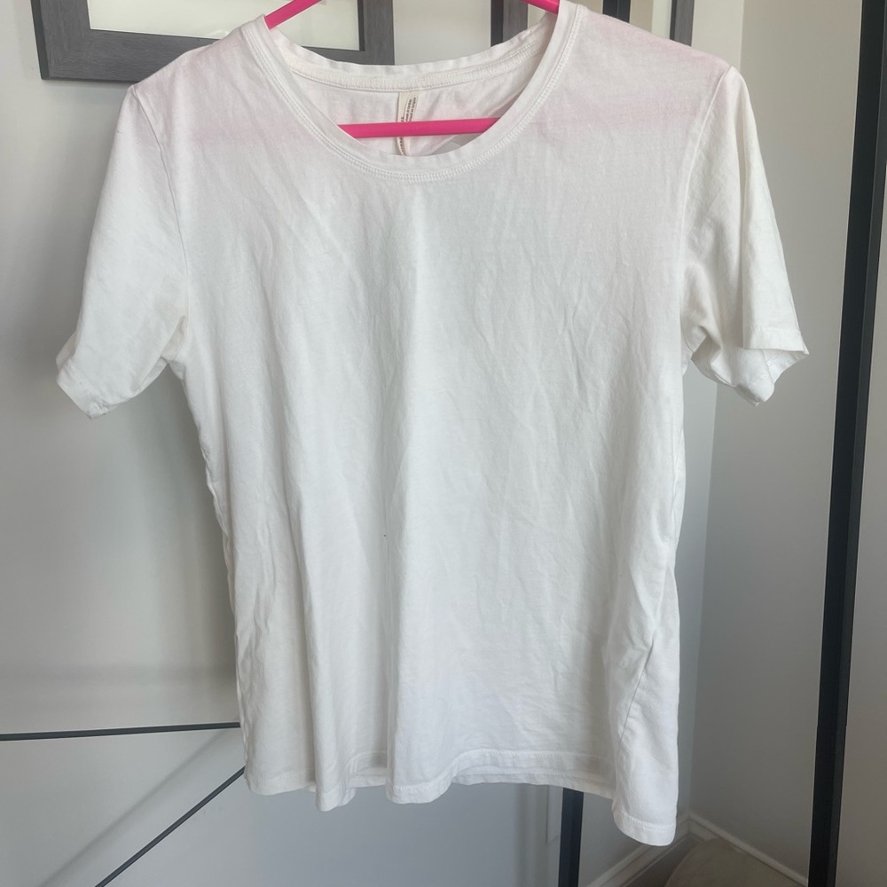 Criss cross back white tee by anthropologie